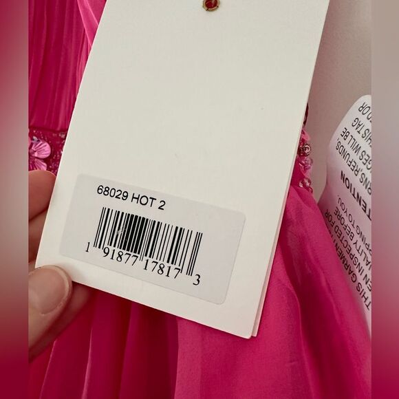 Mac Duggal | 68029 Halter Neck High Low Flowy Gown Size 2 NEW - Picture 10 of 11